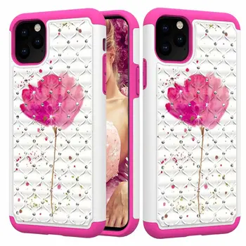 

10 Pcs/lot Luxury Armor Case For iphone 11 Pro Max Cover Glitter Silicone Hard Rugged Back Cover For iphone 11 Pro Phone Cover