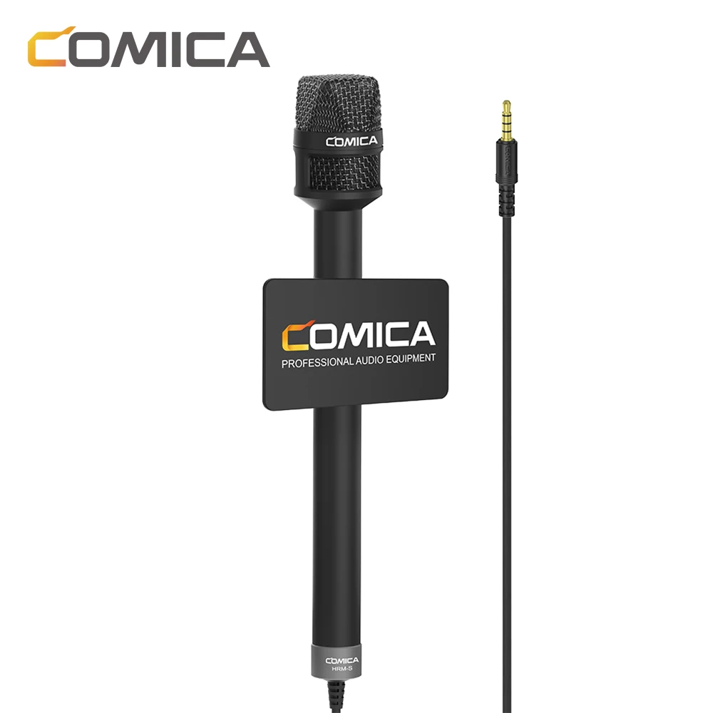 COMICA HRM-S микрофон для интервью для смартфонов, конденсаторный кардиоидный телефонный микрофон для репортёра(3,5 мм TRRS Jcak