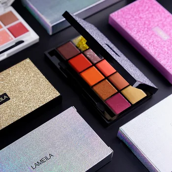 

10-Color Eyeshadow Compact Pearly Lustre Matte Shimmering Powder Sequin Monochrome Eyeshadow Beginners