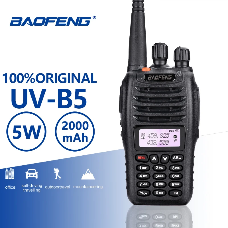 BaoFeng UV-B5 портативная рация Новинка УФ B5 Двухдиапазонная Vhf 136-174MHz& Uhf 400-470 MHz маленький мини ЖК-экран UVB5 двухстороннее радио