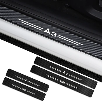

4PCS For Audi A3 8P 8V 8L A4 B5 B6 B7 B8 B9 A5 A6 C6 C5 C7 A1 A7 A8 Q2 Q3 Q5 Q7 TT Car Door Sills Guards Stickers Accessories