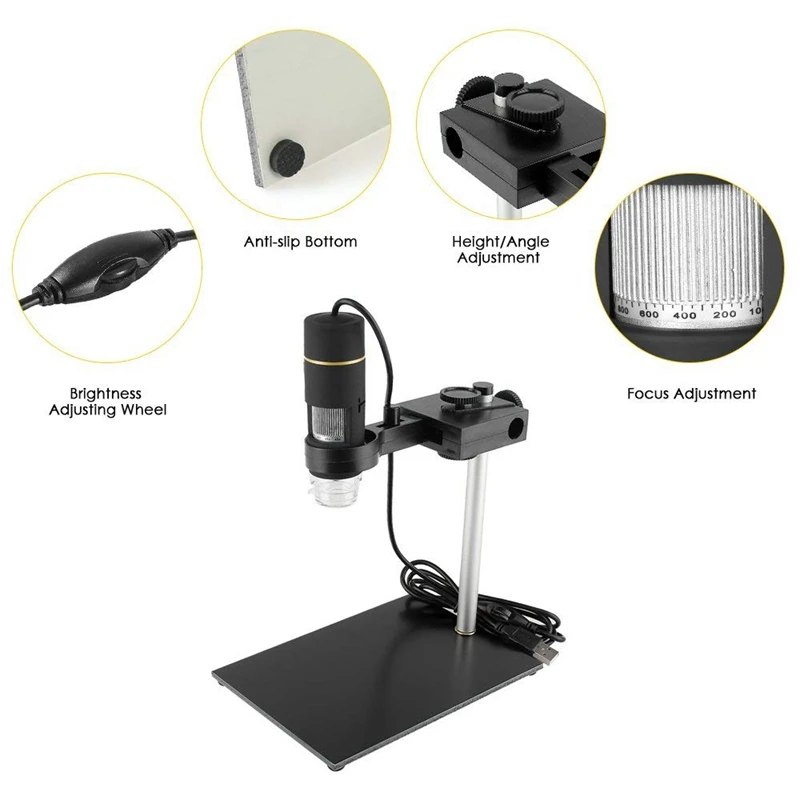 AAAE Top-1000X увеличение Usb цифровой микроскоп с функцией Otg эндоскоп 8 Светодиодный светильник Лупа увеличительное стекло