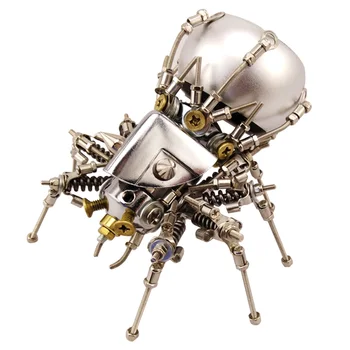 

11cm Height Medium Spider Mecha Sound Robot Metal DIY Assembly Sound Robot Toy for Men