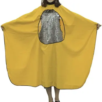 

Yellow New Adult Salon Hair Cut Hairdressing Barbers Hair Stylist Cape Gown Waterproof Barber Cover Cloth Transparent Covers