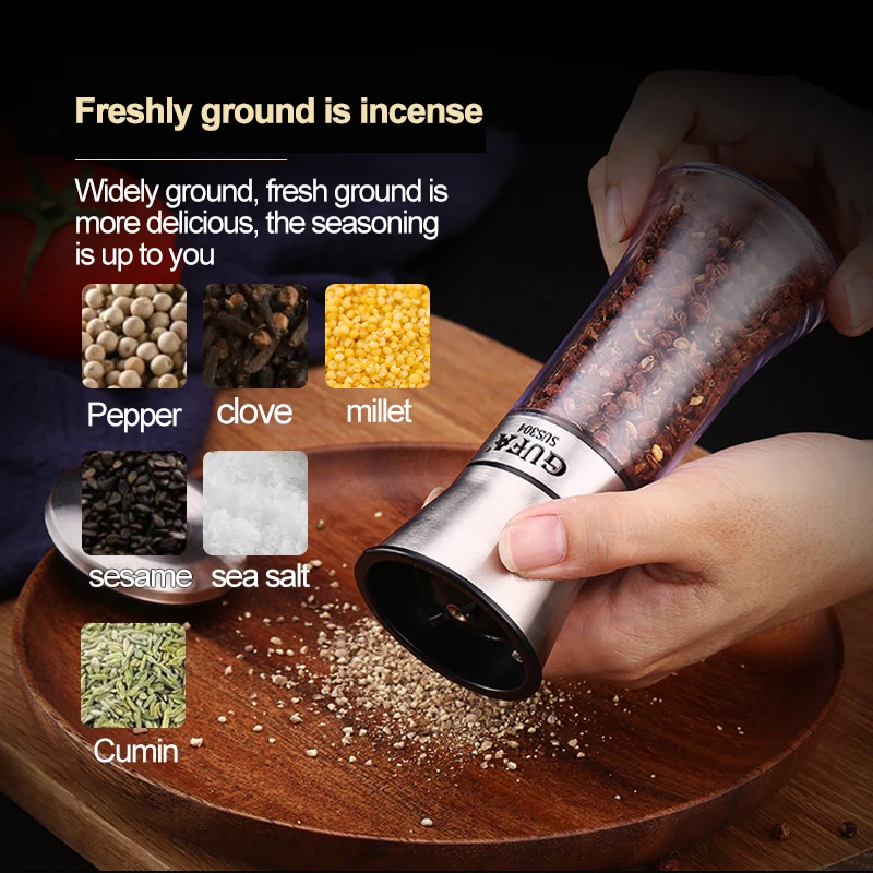8-inch Manual Spice Grinder Cooking Utensils Spice Shaker for Cumin Clove  Fennel
