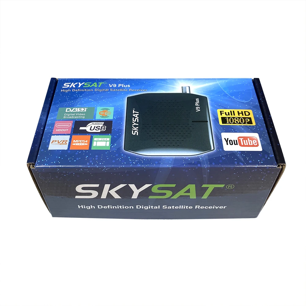 SKYSAT V9 Plus супер мини ресивер поддержка Biss WiFi 3G USB PVR CS ТВ приставка v9plus|Спутниковое
