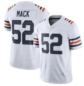 Мужские 52 Khalil Mack Джерси 34 Walter Payton 10 Mitchell Trubisky 100th anniversary 39 Jackson Футбол сшитые медведи майки
