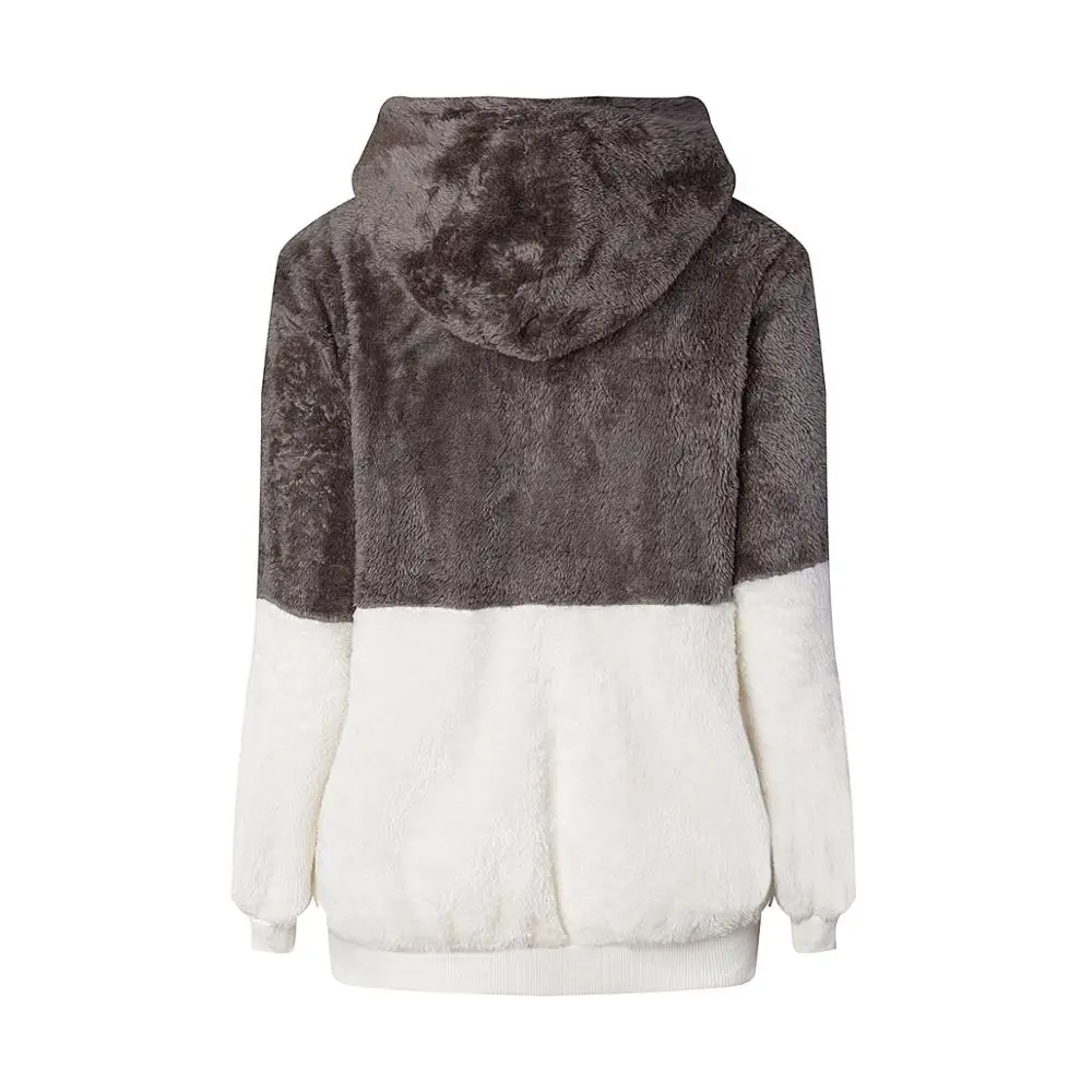 

Fleece Tie dye Joggers sweatshirt pillover pullover patchwork Winter Warm Women Hoodies Drawstring Long Sleeve Fur Sweatshirts