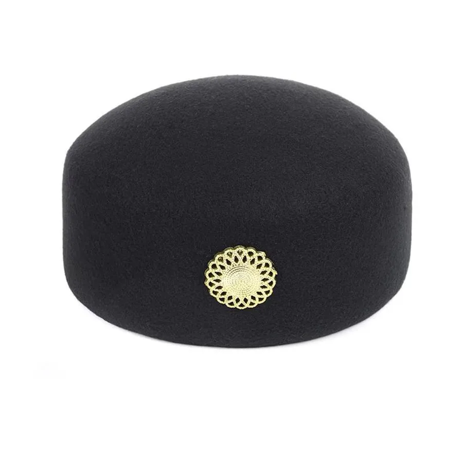 High Quality Beret Hat Women Woolen Drum Team Cap Air Hostess