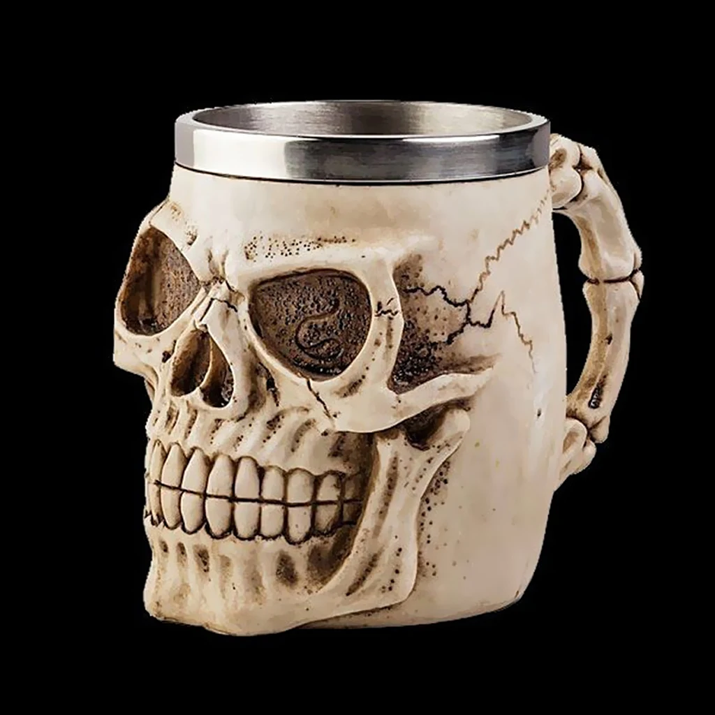 Double Wall Stainless Steel Skull Wolf Mugs Coffee Cup Mug Hallowmas Gift Double Wall Stainless Steel Skull Wolf Mugs Coffee Cup Mug Hallowmas Gift