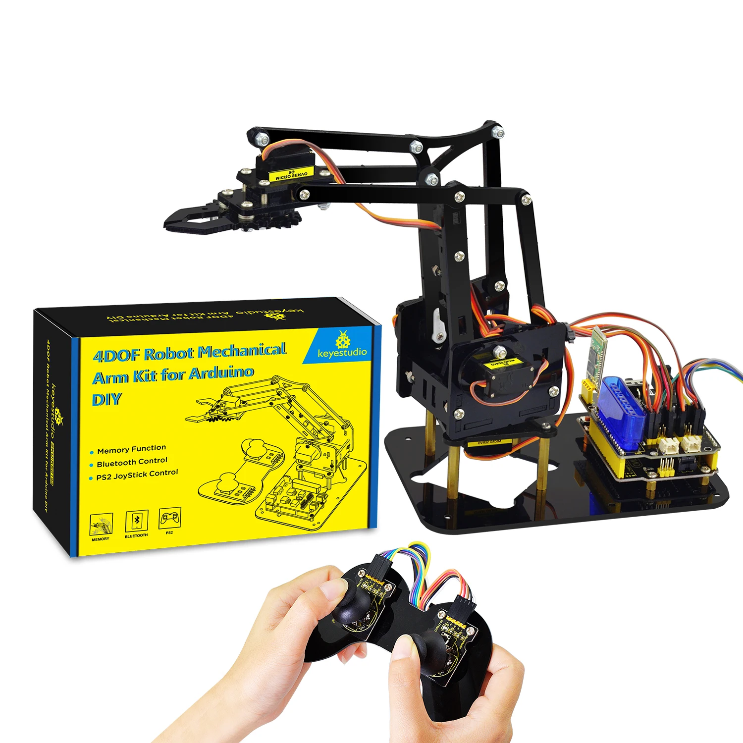 Keyestudio 4DOF акриловые игрушки робот Механическая рука коготь Набор для Arduino DIY