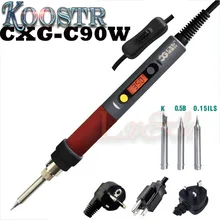 CXG C90W паяльник ЖК-дисплей с регулируемой температурой NC T Цифровая Электрическая паяльная станция с европейской вилкой