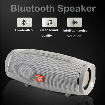 

TG145 Bluetooth Speaker Portable Outdoor Loudspeaker Wireless Mini Column 3D10W Stereo Music Surround Support FM TFCard Bass Box