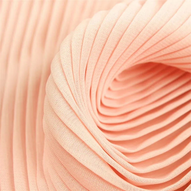 Soft Pink Chiffon Pleated Tulle Fabric for Dress Shirt Fabric, Black, Red, Yellow, Purple and Burgundy,by the Meter|Fabric| - AliExpress