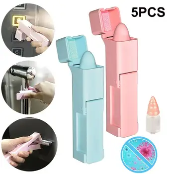 

5pcs No Touch Open Door Disinfection Tool Anti Bacteria Press Elevator Button Gadget Anti-Epidemic Door Handle Assistant Tools