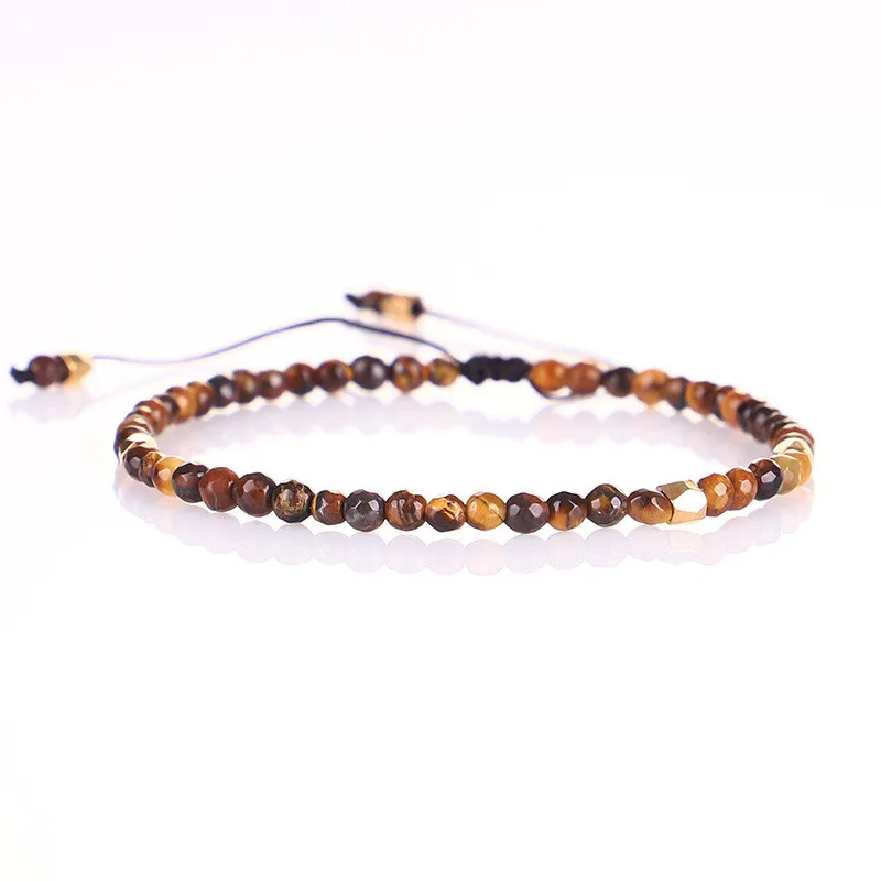 3mm Natural Lapis Tiger Eye Stone Tangling Stone Hand-woven Bracelets for Luck Love for Men And Women for Bracelet Jewelry