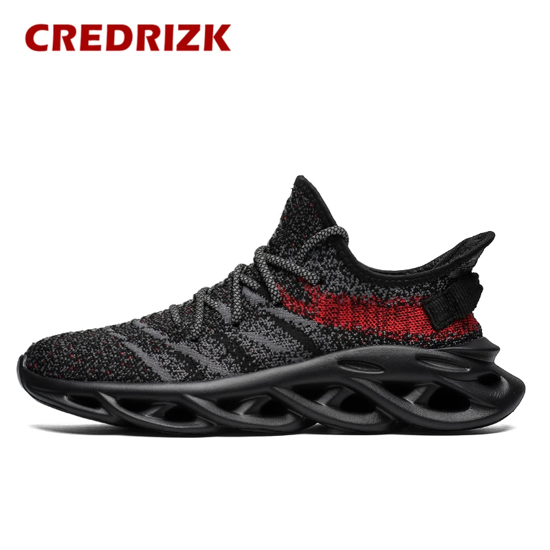 CREDRIZK/большие размеры 39-46, Мужская обувь для бега, дышащая спортивная обувь с сеткой, мужские амортизирующие кроссовки, брендовые кроссовки, спортивная обувь
