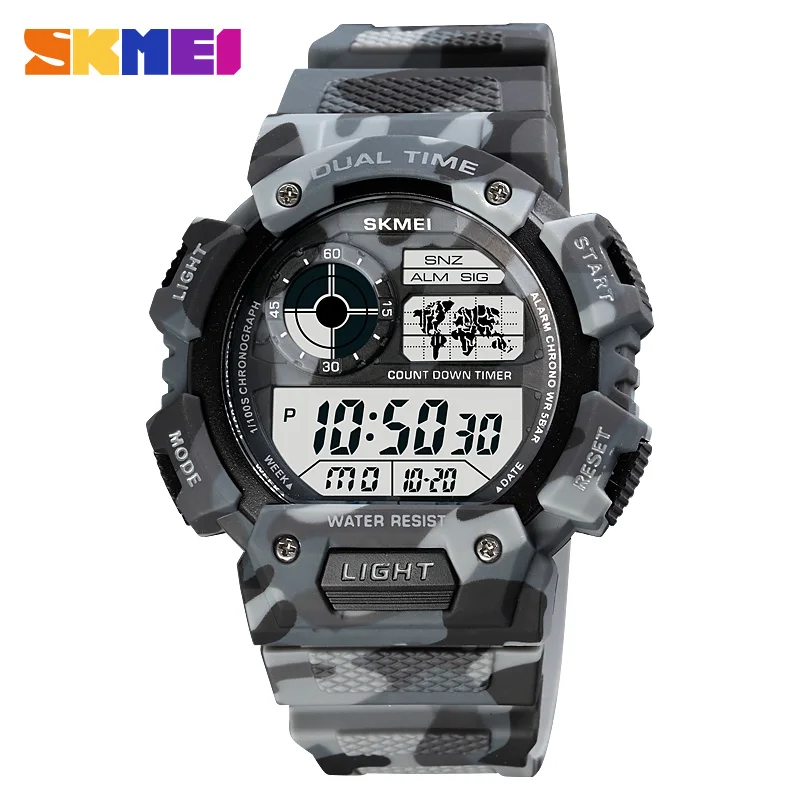 Luxury Mens Sports Watches SKMEI New Dual Time Digital Count Down Chrono Alarm Waterproof Clock Military Student Wristwatches 