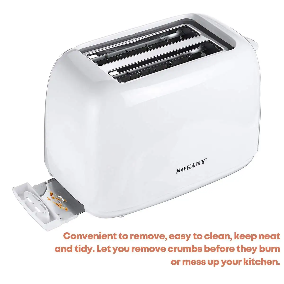 700W Toaster Automatic 2 Slice Breakfast Sandwich Maker Machine 6-speed Baking Cooking Appliances 220-240V Home Office Toasters