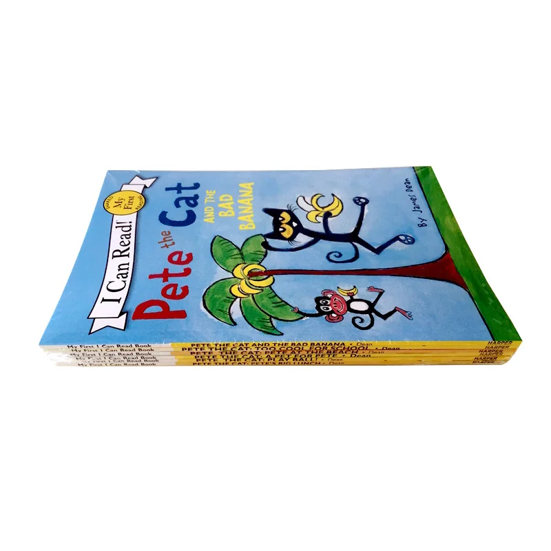 6 шт./компл. книги во-первых я могу прочитать Кот Пит Детские Классические история книги для детей раннего Educaction английский рассказов для чтения
