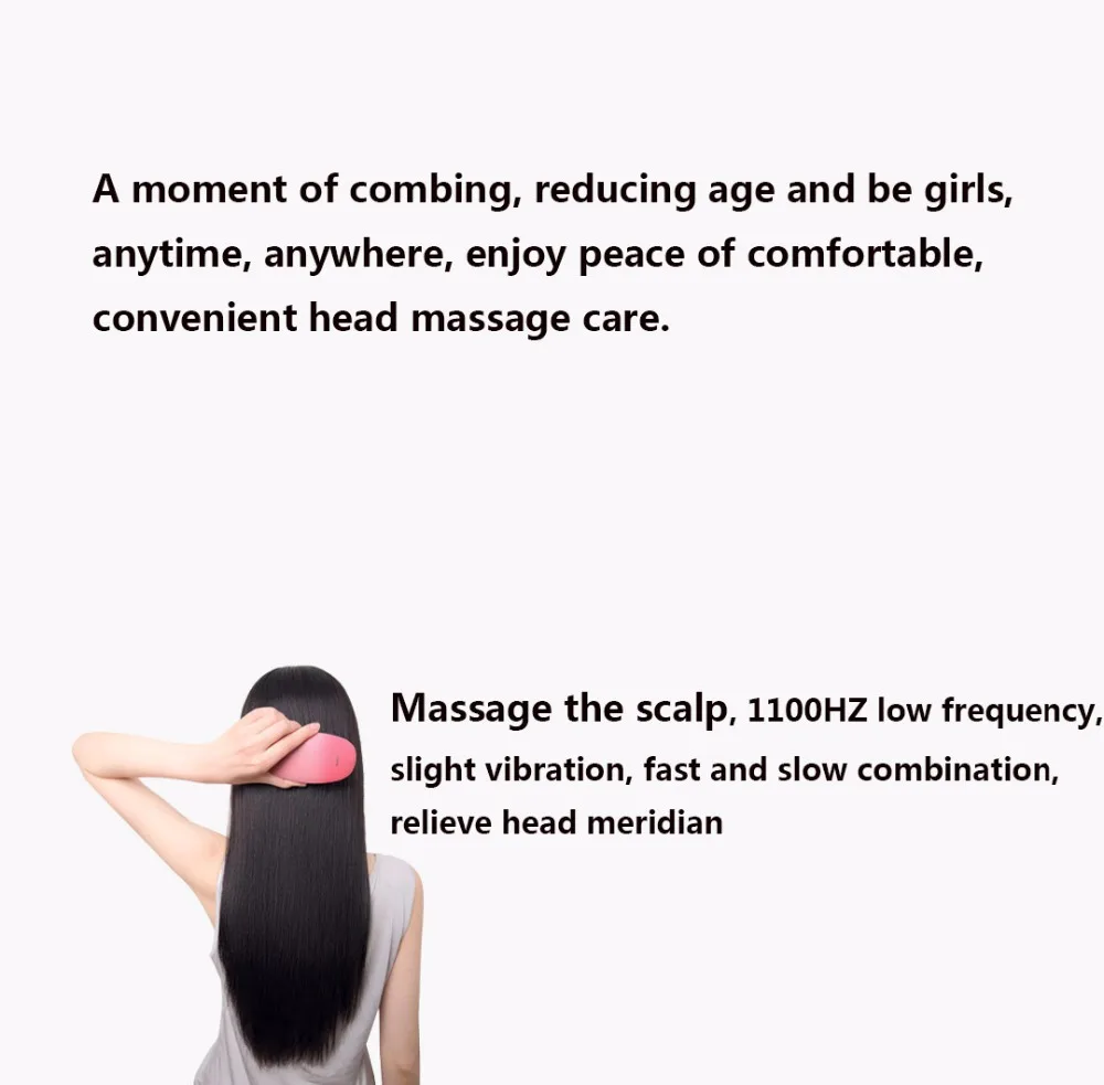 Xiaomi Youpin Yueli портативная анионная Массажная расческа для волос головы, расческа для красоты, Парикмахерская, для укладки, Тамер, Электростатическая разгрузка, щетка