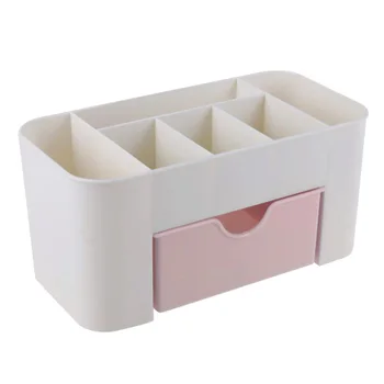 

Mini Desktop Makeup Storage Box Cosmetic case Lipstick Cases Sundries Case Small Objects Box Wholesale Desktop Organizer Pink