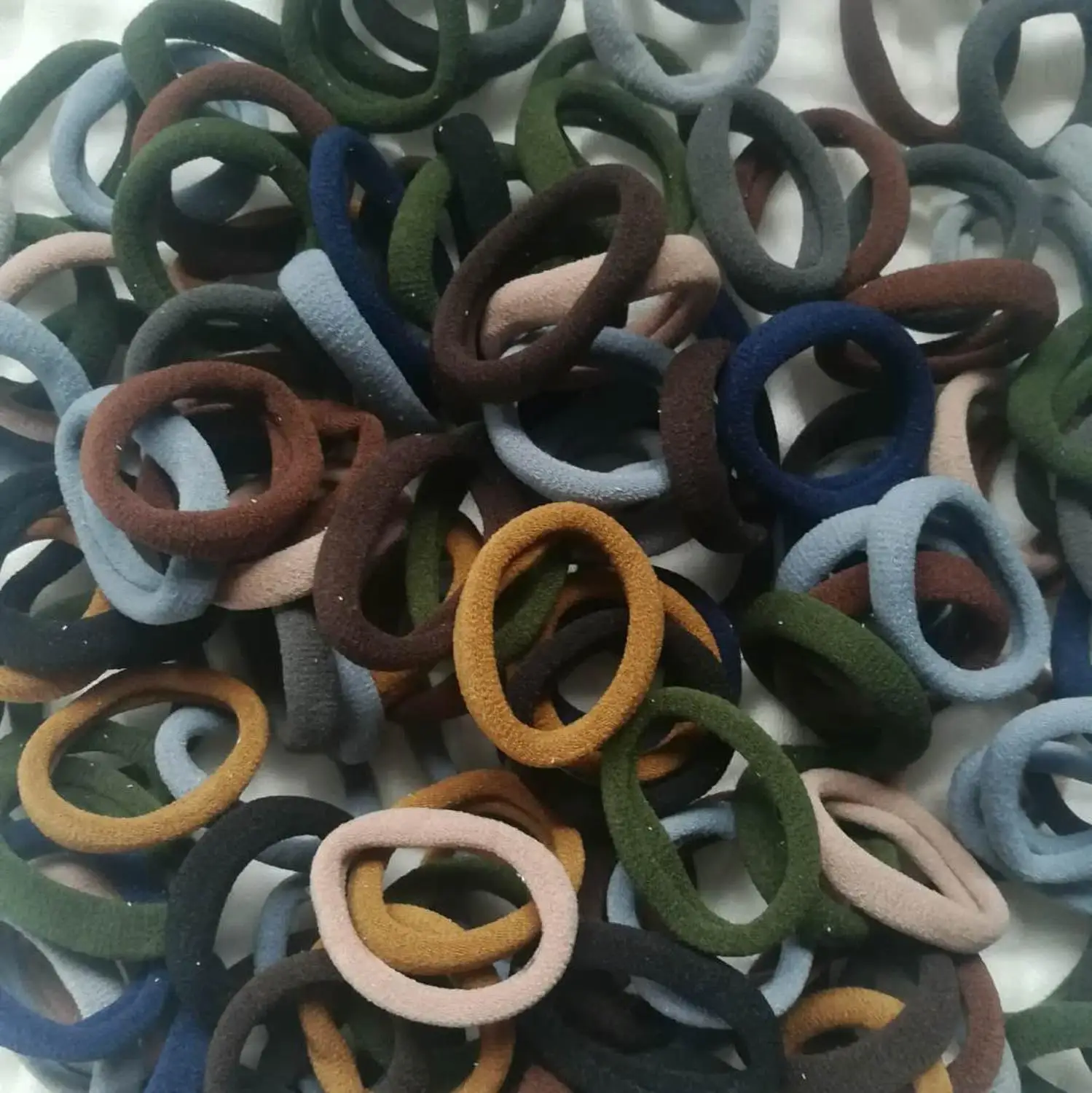 mixed dark color Новинка года, 50 шт./партия, детские заколки для волос, аксессуары для девочек, модные эластичные резинки для волос, галстук-резинка, аксессуары - Цвет: mixed dark color
