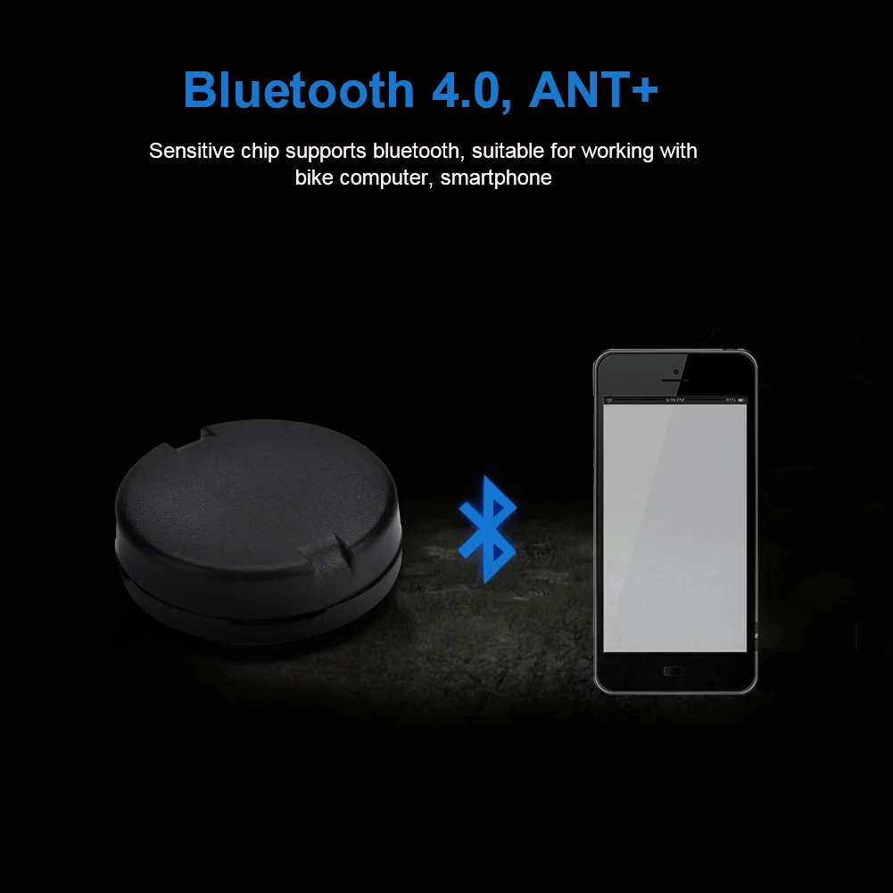 Беспроводной велосипед caddence сенсор BT& ANT+ IPX7 4g Ультра-маленький Велосипедный компьютер Спидометр фитнес MapMyRide