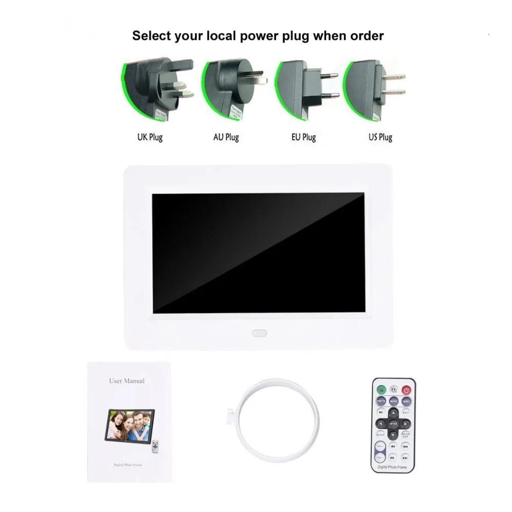 LieDao 7 дюймов цифровая фоторамка светодиодный с подсветкой электронный альбом для фотографий, музыки, видео, полная функция, хороший подарок для ребенка, для свадьбы