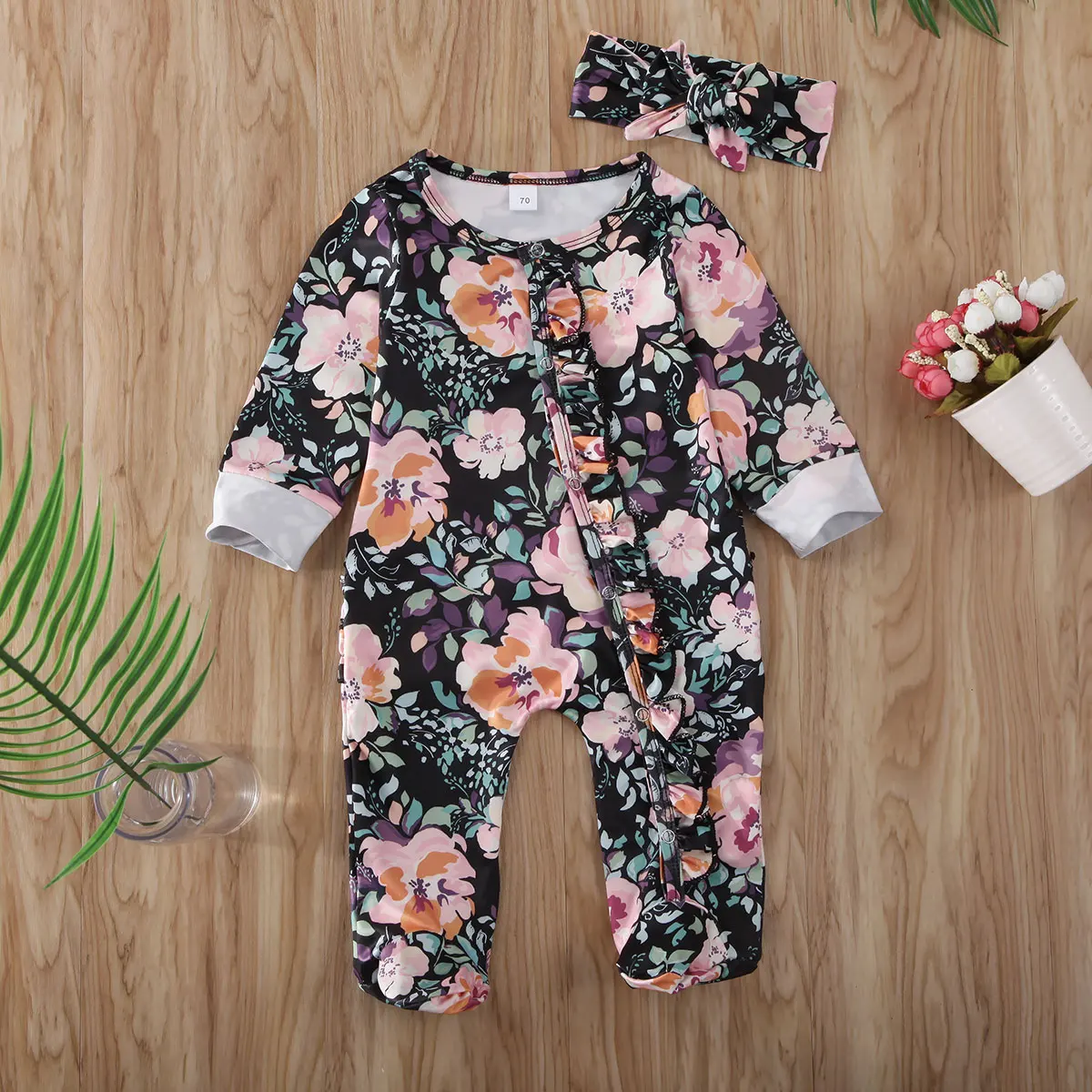 Милая Одежда для новорожденных девочек и мальчиков от 0 до 6 месяцев однобортный