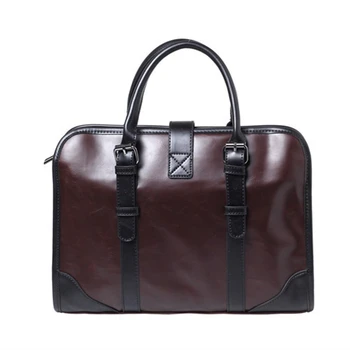 

Messenger Bag Men'S Leather Laptop Bag Office Briefcase Business Tote Shoulder Bag Portable Handbag For Men Coffee