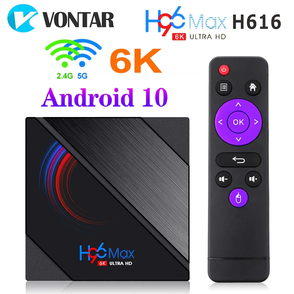 VONTAR H96 Max H616 Smart tv box android 10 4g 64gb 1080p 4K BT GooglePlay Store Youtube H96Max Media Player Set top Box | Электроника