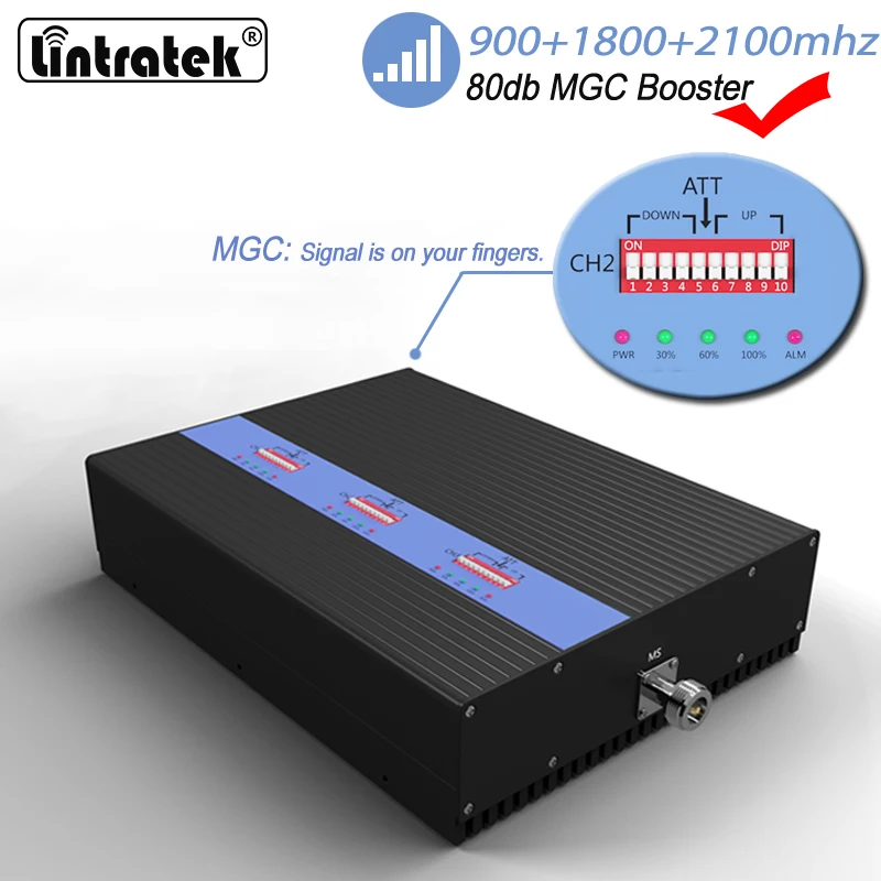 MGC Cellular signal booster 4g GSM LTE mobile network triband cellphone 1800mhz 2100mhz 900mhz 2G 3G Big Power signal booster 46