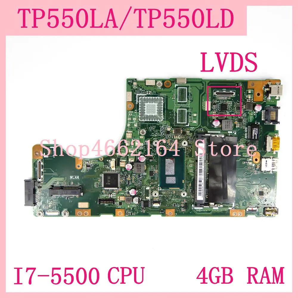 price cut  TP550LA motherboard I7-5500 CPU /GM / 4GB RAM mainboard For ASUS TP550 TP550L TP550LD TP550LJ TP550