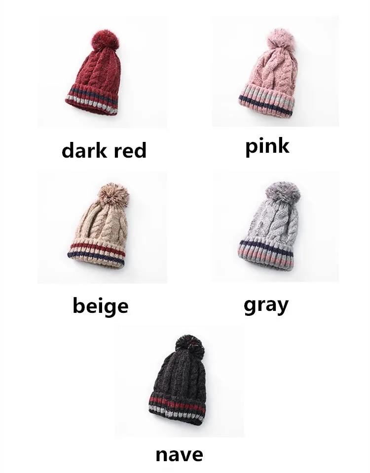 Модная женская зимняя шапка с помпонами Skullies Beanies зимняя Модная вязаная шапочка из хлопка очаровательные женские мягкие шапочки шапки