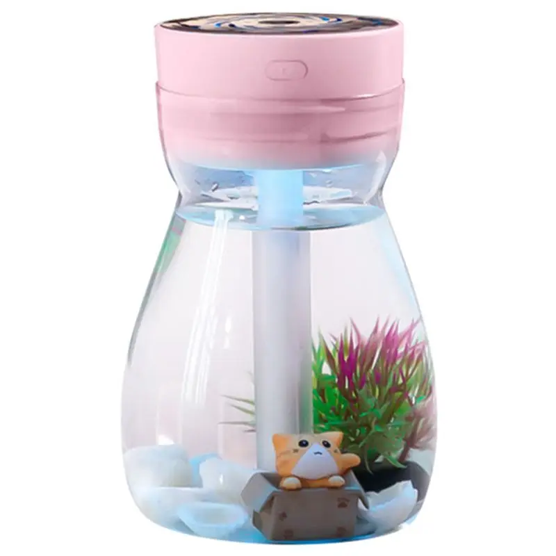 

Cute Cool Mist Humidifier Office Bedroom Air Purifier Usb Charging Kawaii Air Humidifier With Led Light Air Moisturizing Bottle