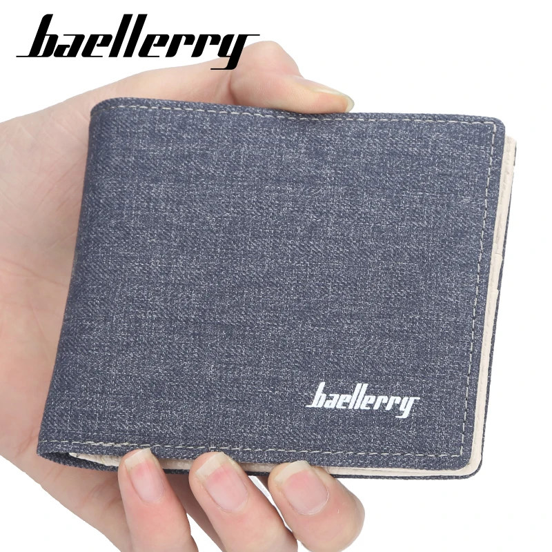 Mini Money Bag Canvas Short Wallet For Men Pocket Card Coin Holder Case Small Male Black Purse Vallet Cuzdan Boy Walet Partmonee | Багаж и