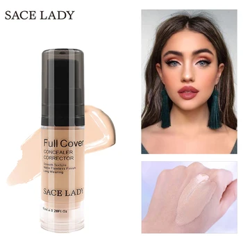 

Liquid Face Concealer Full Cover Eye Dark Circles Cream 6ml 8 Colors Makeup Corrector Waterproof Facial Make Up Base Cosmetic