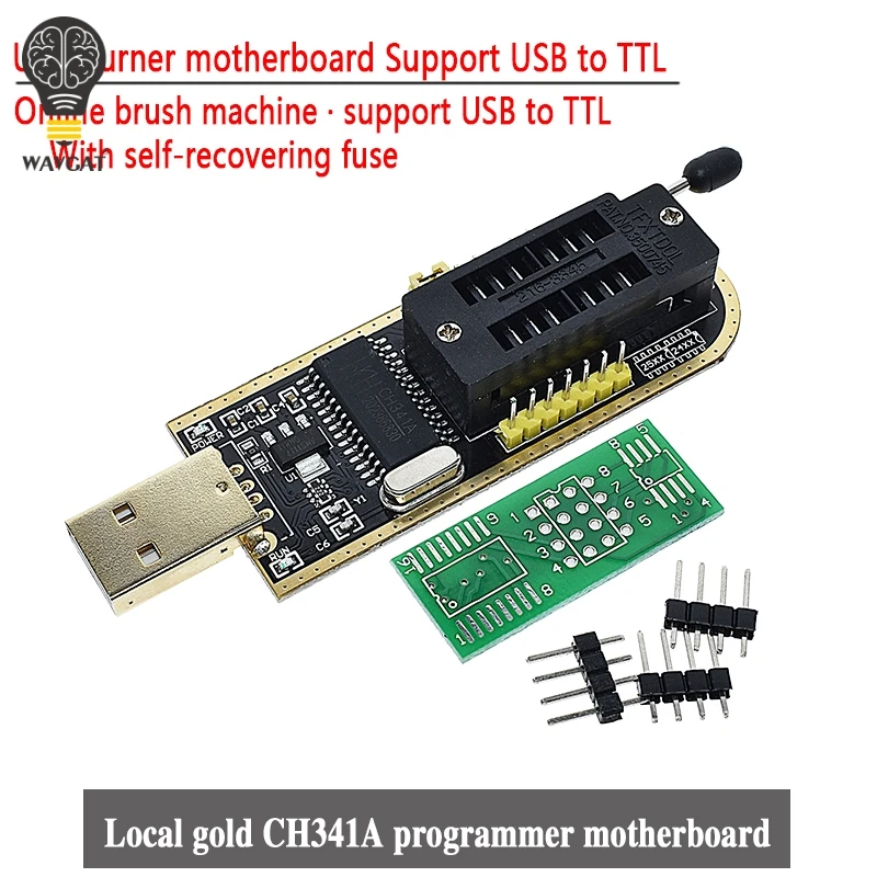 Официальный CH341A 24 25 серия EEPROM флэш-память биос USB программист модуль CH341 для SOIC8 SOP8 тестовый зажим для EEPROM 93CXX 25CXX 24CXX