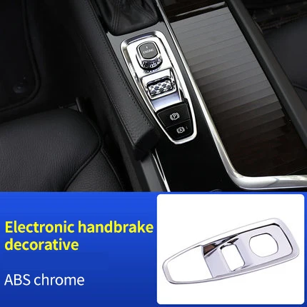 handbrake frame Для VOLVO XC90- ABS Электронный ручной тормоз декоративная рамка хромированная формовочная Отделка 1 шт - Цвет: handbrake frame