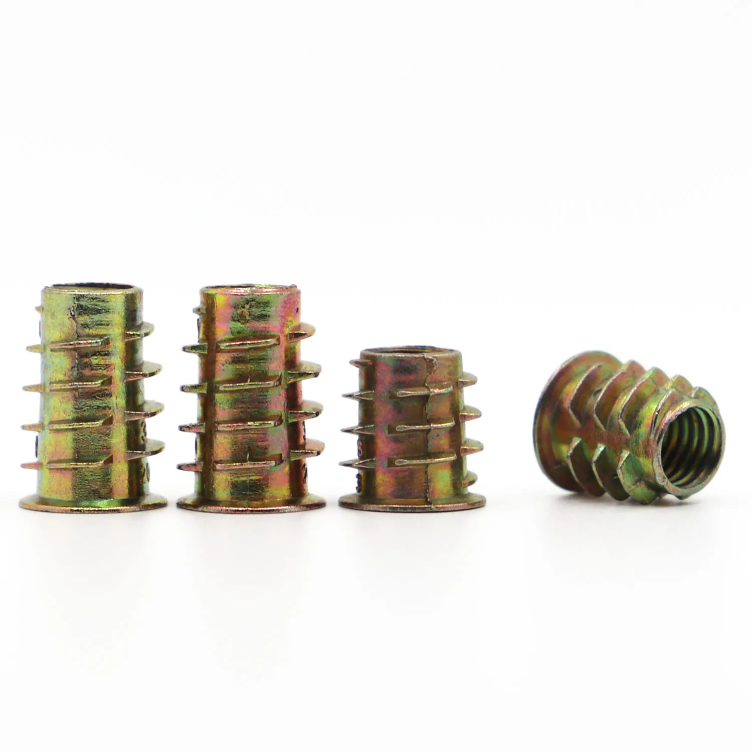 10pcs Zinc Alloy Thread For Wood Insert Nut M4 M5 M6 M8 M10 Flanged Hex Drive Head Furniture Nuts | Обустройство дома