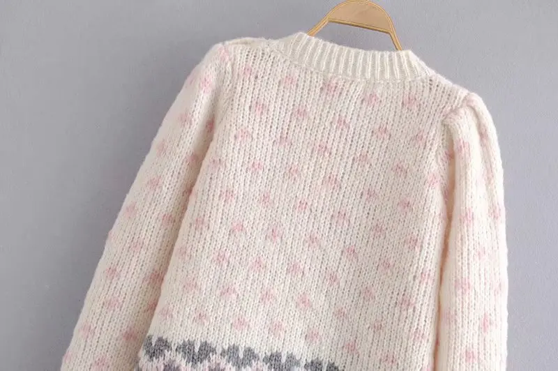 Новинка для осени и зимы, вязаный Рождественский свитер, пуловеры с длинным рукавом, loveshackfancy, свободный удобный женский свитер