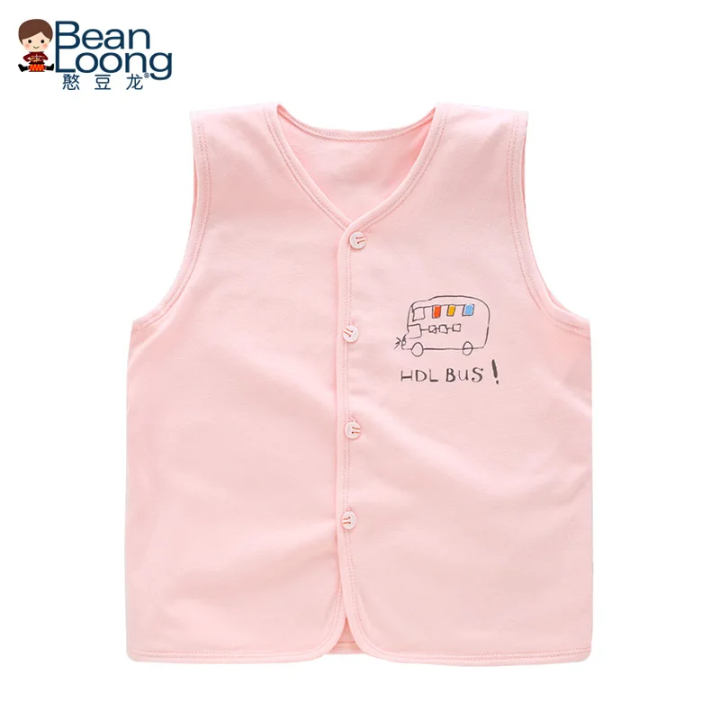 Baby Coat Pure Cotton Double Layer Baby Spring And Autumn Thin Waistcoat Small CHILDREN'S Waistcoat Men And Women Big Kid Thin V