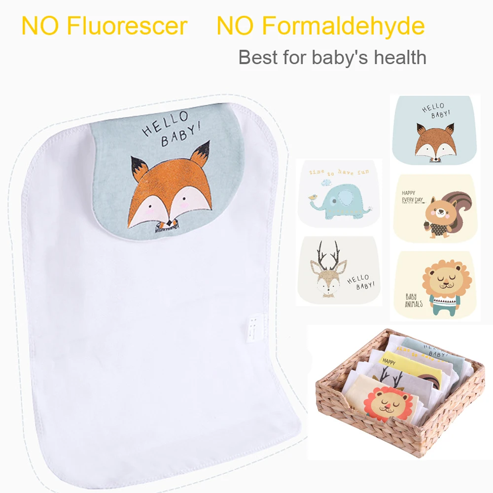 Baby Sweat Towel Kids Absorbent Towel 100 Cotton 4 Layer Yarn Children 's Pad Towing Washable