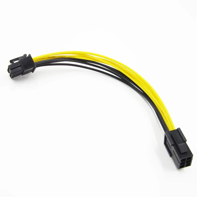 Мини двойной 4/6Pin до 8Pin PCI PCI-E Express источник питания aux кабель женский/мужской 20 см для Bitcoin BTC Mining проектор