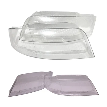 

4 Pcs Headlight Glass Head Light Lamp Lens Cover, 2 Pcs a & 2 Pcs B