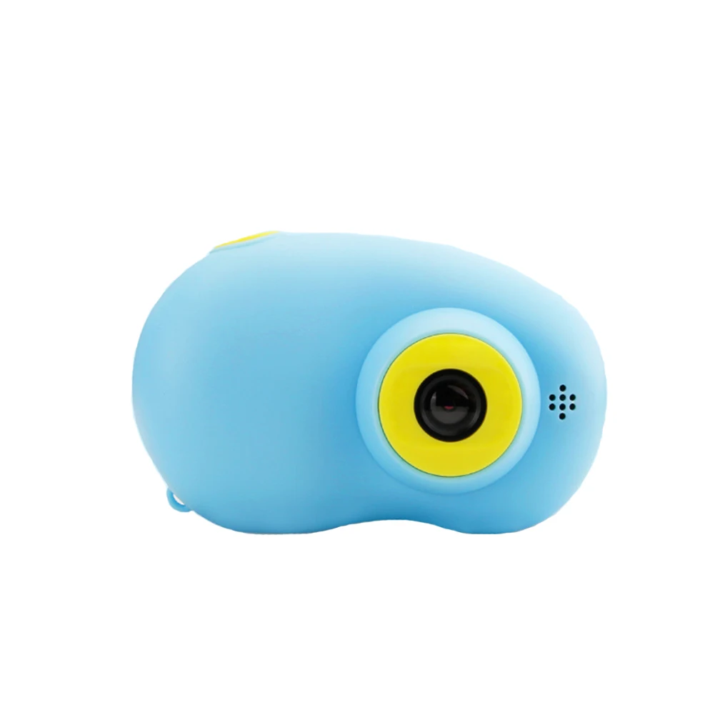 X8 фотография игрушка портативный мини мультфильм подарки легкий синхронизации дети камера HD силиконовый цифровой милый Многофункциональный - Цвет: Синий