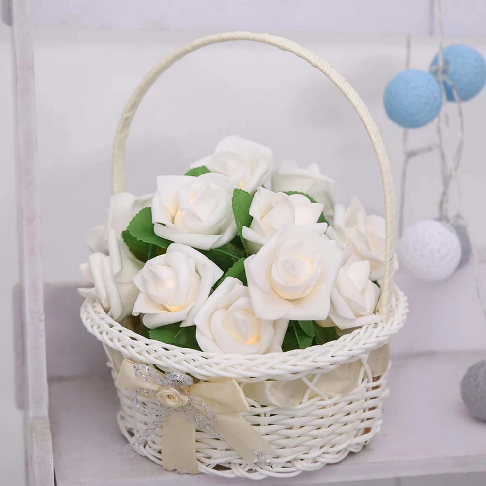 20 LED Rose Flowers String Light Fairy Lights Battery Powered Romantic Relaxed Atmosphere Wedding Home Birthday Decoration Lamp