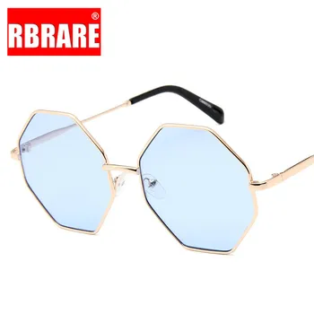 

RBRARE Round Sunglasses Women Polygon Sunglasses For Men Luxury Brand Designer Big Frame Sunglasses Retro Ocean Oculos Feminino