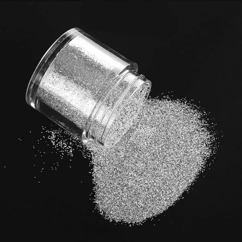 Silver Nail Powder Nail Art Glitter Tips